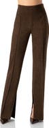IVONNE Straight-Leg Trousers with Side Slits