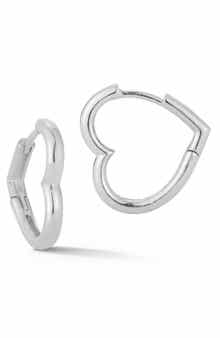 SPHERA MILANO Heart Huggie Hoop Earrings