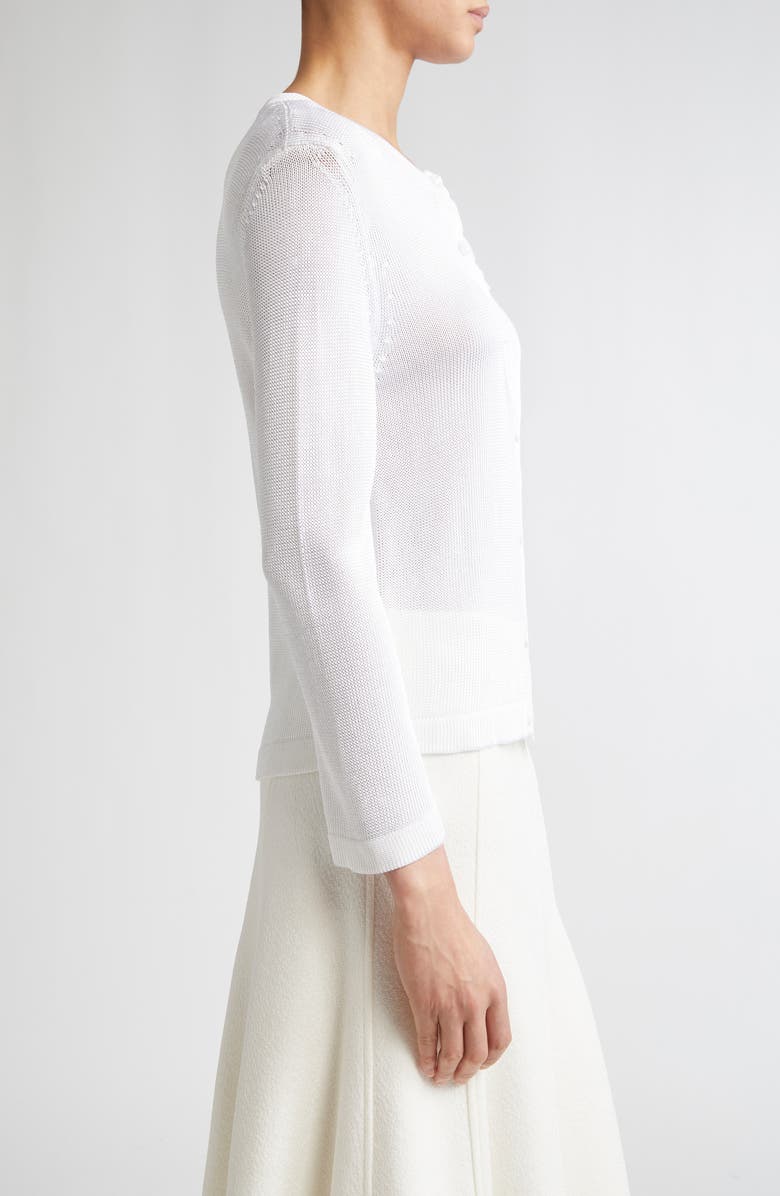 Jil Sander Crochet Flower Cardigan, Alternate, color, 