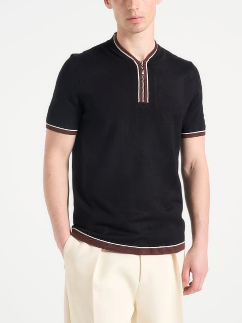 Clement Crew Neck Zip Polo Shirt