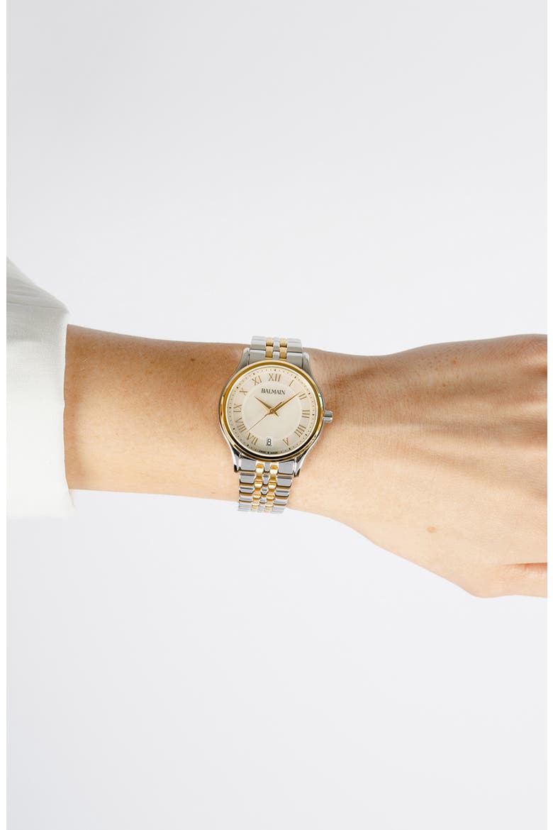Two-Tone Bracelet Watch, 32mm, Alternate, color, STAINLESS STEEL/YELLOW/ PVD COATING