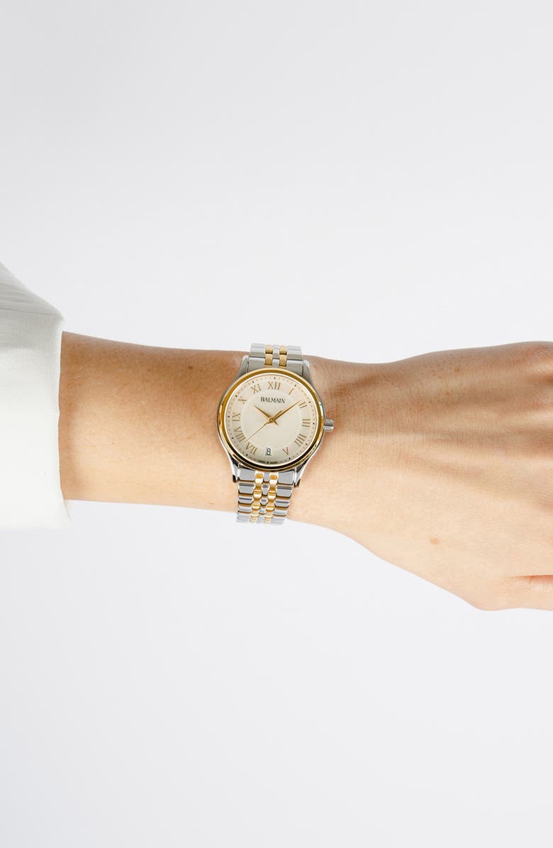 BALMAIN WATCHES Two-Tone Bracelet Watch, 32mm, Alternate, color, Stainless Steel/Yellow/ Pvd Coating