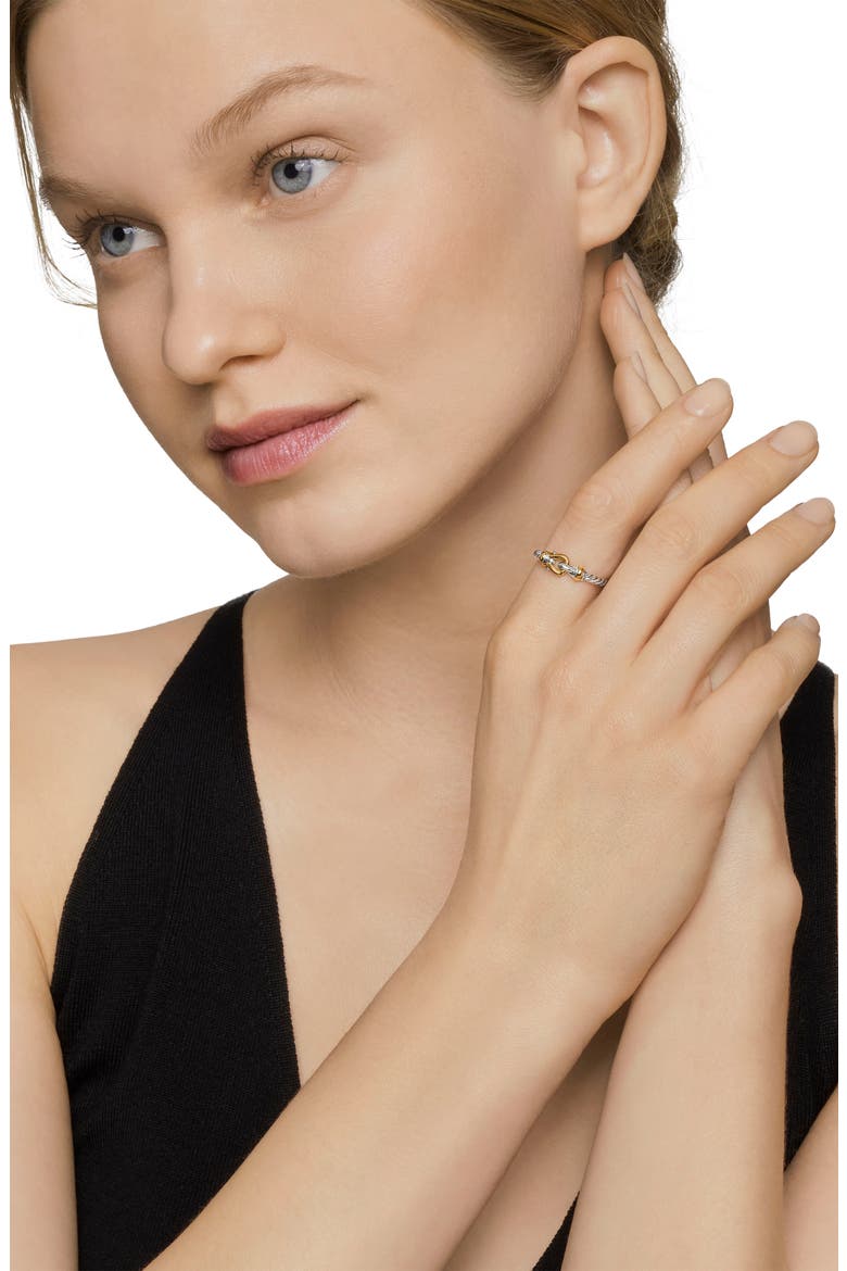 Cable Collectibles Petite Buckle Ring, Alternate, color, SILVER
