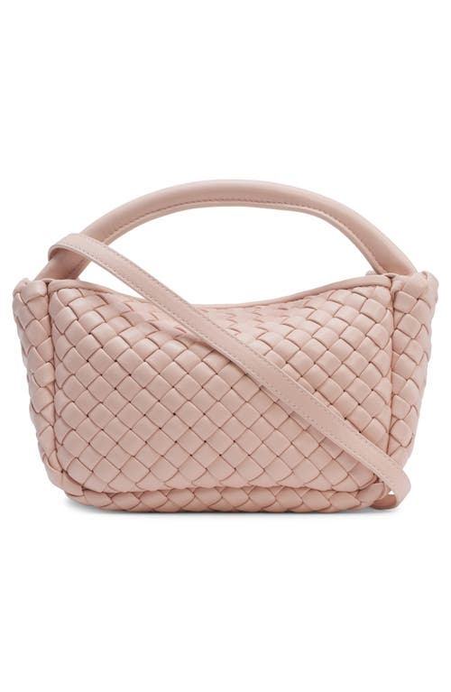 Bottega Veneta Mini Lambskin Cobble Top-handle Bag In Cameo-muse Brass