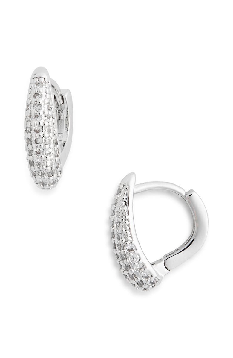 Sterling Forever Wynne Cubic Zirconia Cone Lever Back Earrings, Main, color,