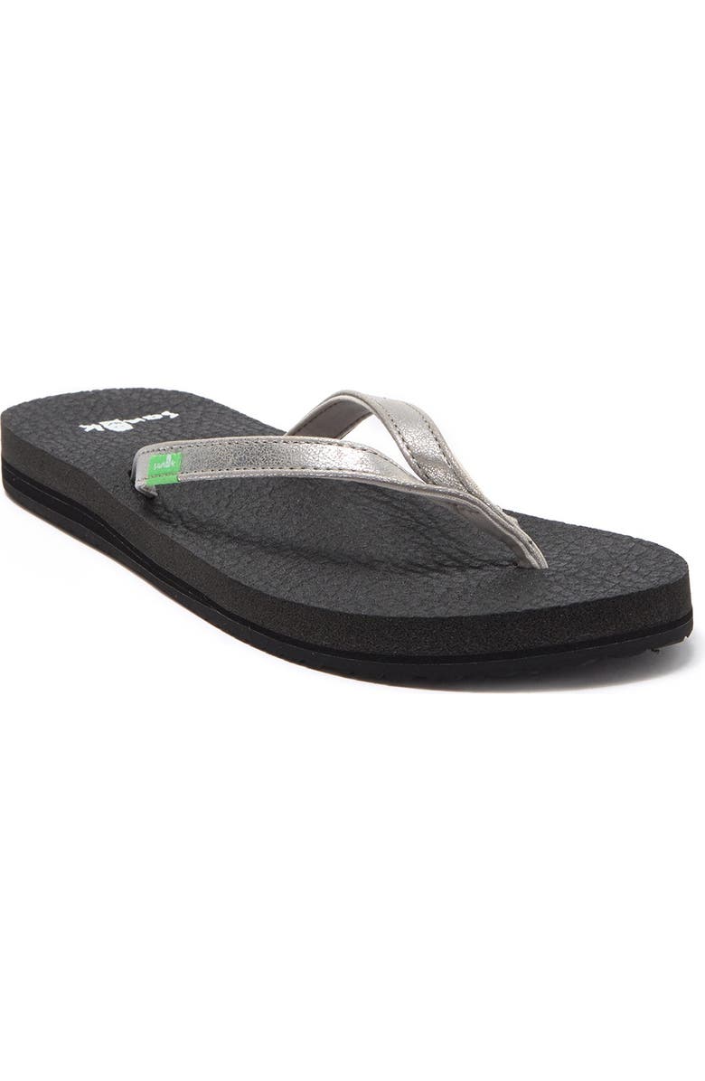 Sanuk Yoga Spree 4 Flip Flop Sandal, Main, color, Silver