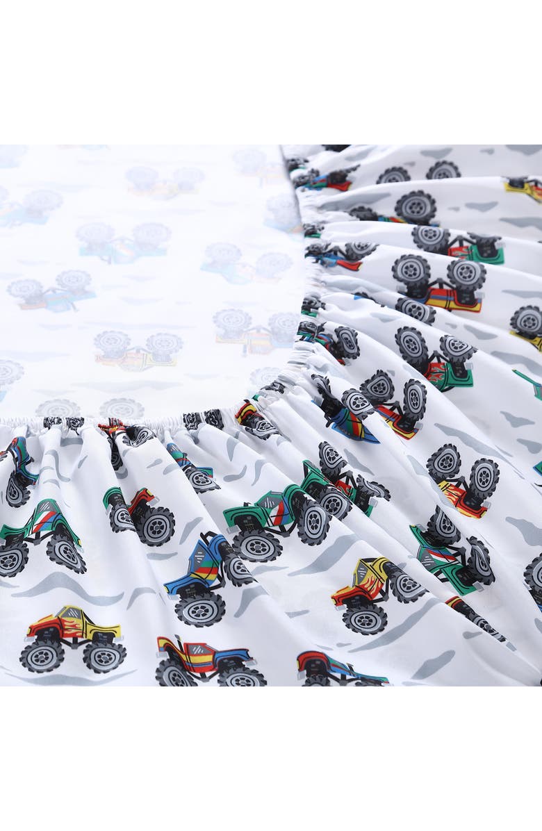 POPPY AND FRITZ Trucks 4-Piece Sheet Set, Alternate, color, Grey