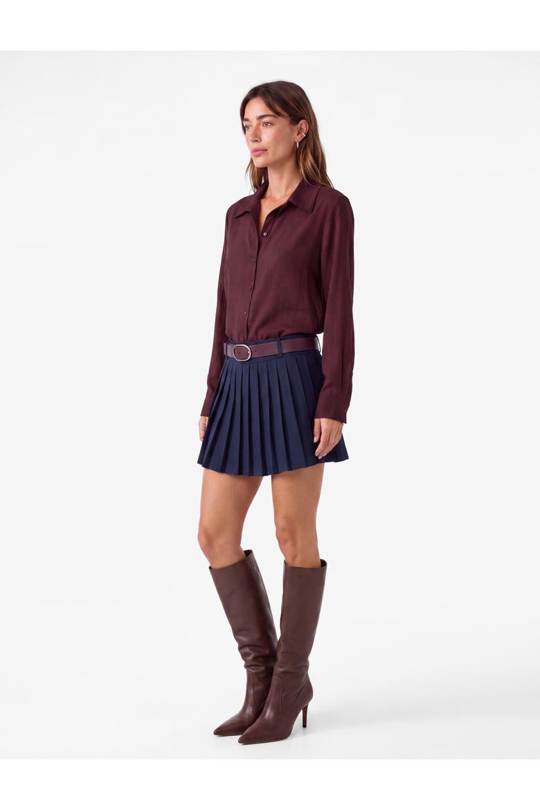 Semi Sheer Oversize Shirt, Alternate, color, Plum