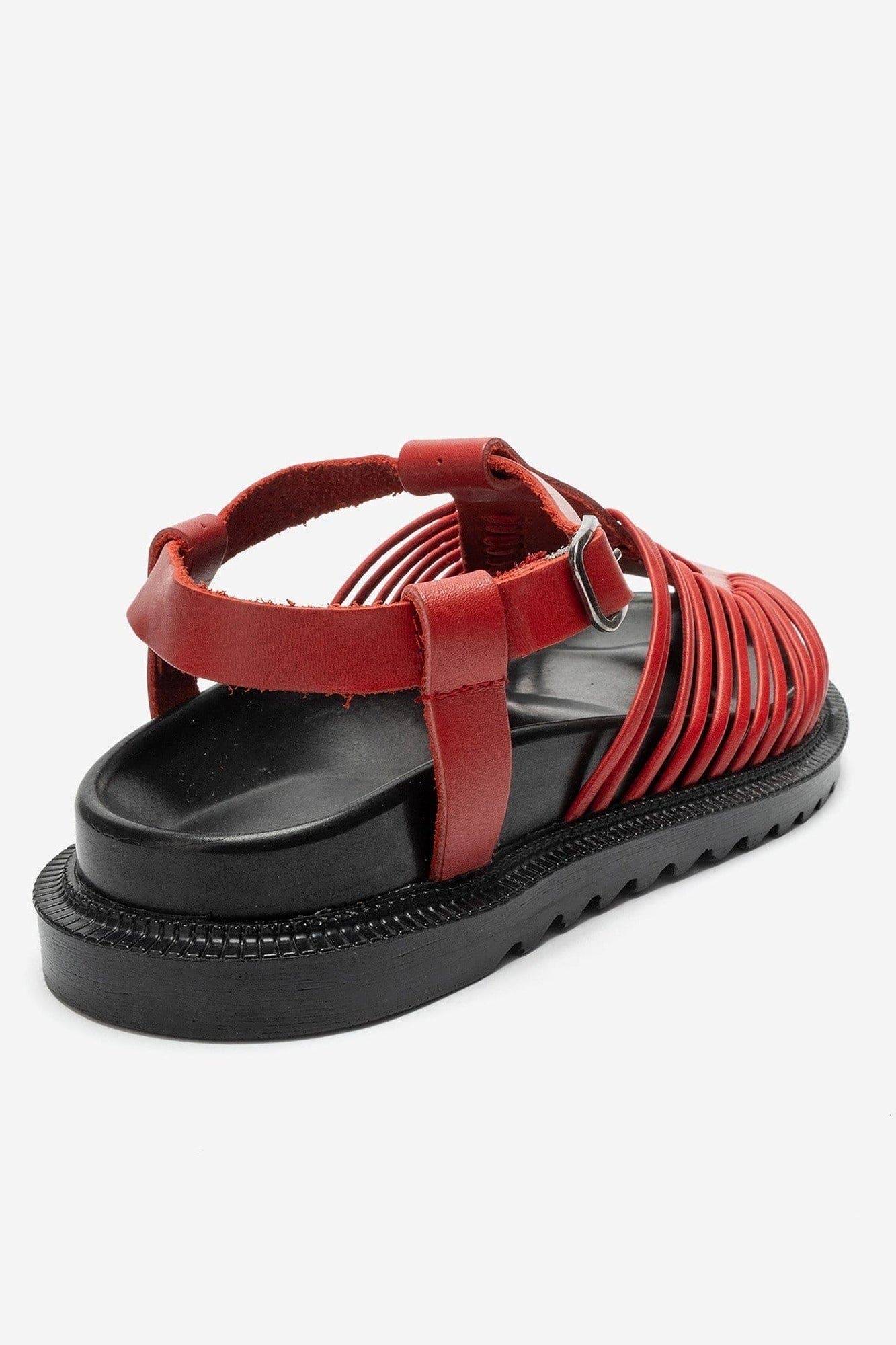 Thames Leather Sandal, Alternate, color, Red