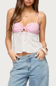 EDIKTED Tilly Mixed Print Top