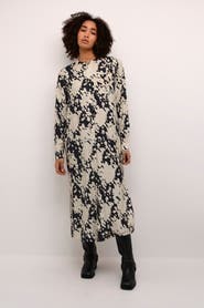 Kaffe KAlouise Round Neck Maxi Shirt Dress