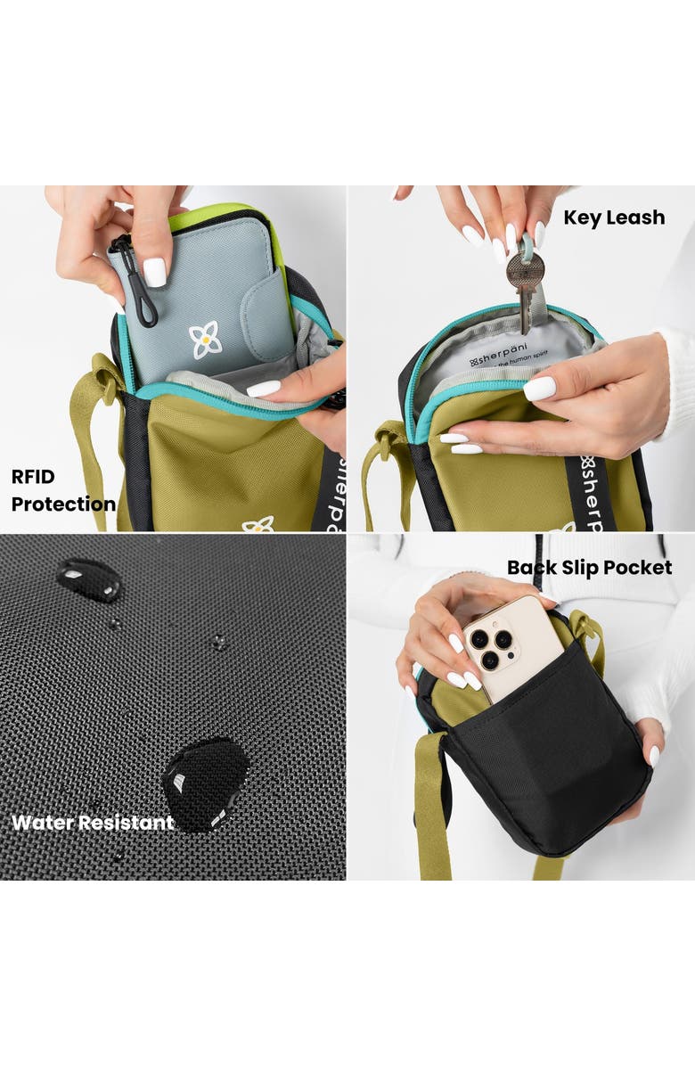 Sherpani Rogue Mini Crossbody Bag, Magnolia, Alternate, color, Raven