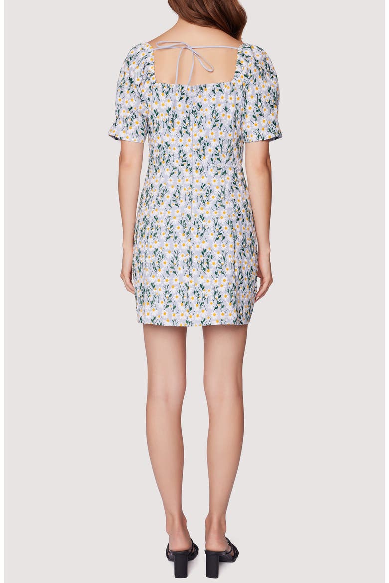 Breath of Youth Floral Embroidery Cotton & Linen Minidress, Alternate, color, LIGHT BLUE