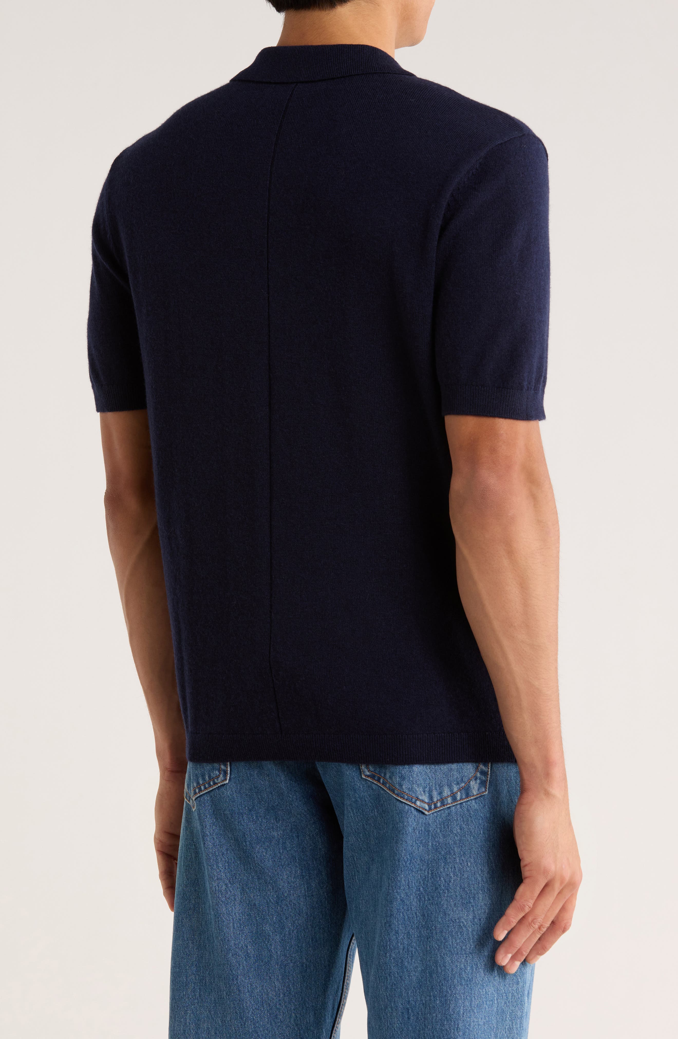 Vinny Wool & Cashmere Blend Knit Polo - image 2