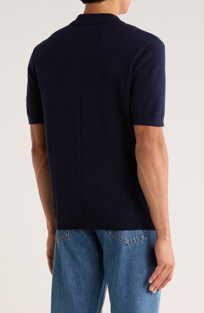 rag & bone Vinny Wool & Cashmere Blend Knit Polo, Alternate, color, Sal