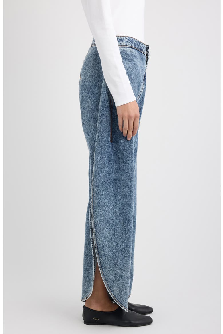 Petal Leg Jeans, Alternate, color, BLEU NEIGE