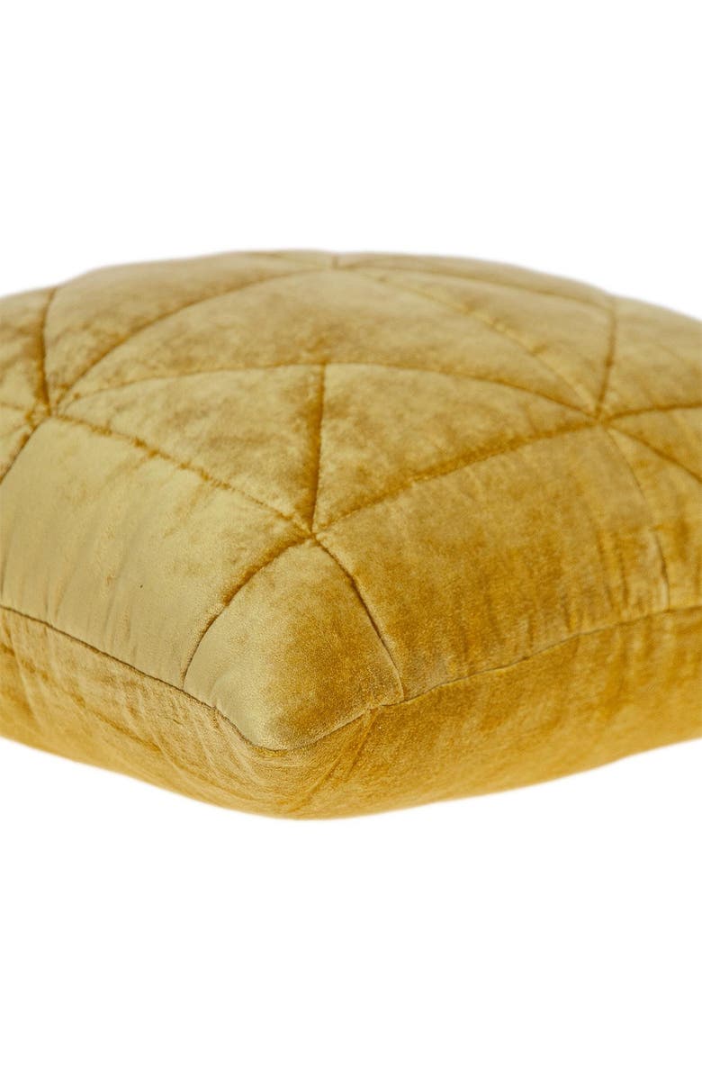 PARKLAND COLLECTION Zoe Quilted Throw Pillow, Alternate, color, Yellow
