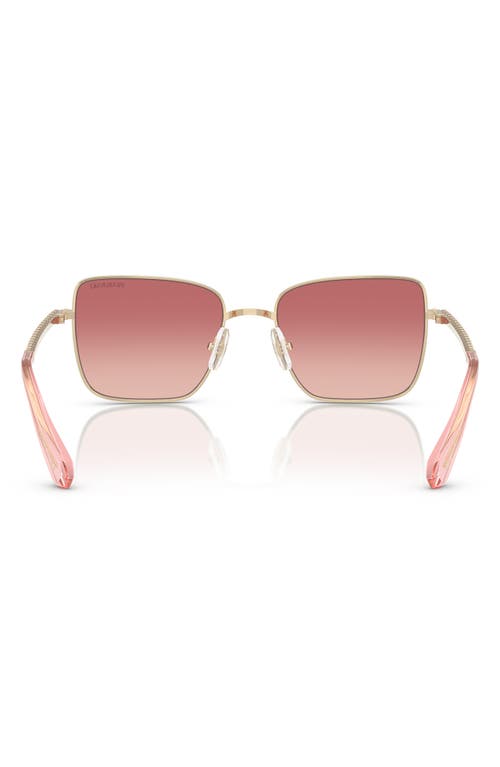 Swarovski 53mm Gradient Round Sunglasses In Pale Gold