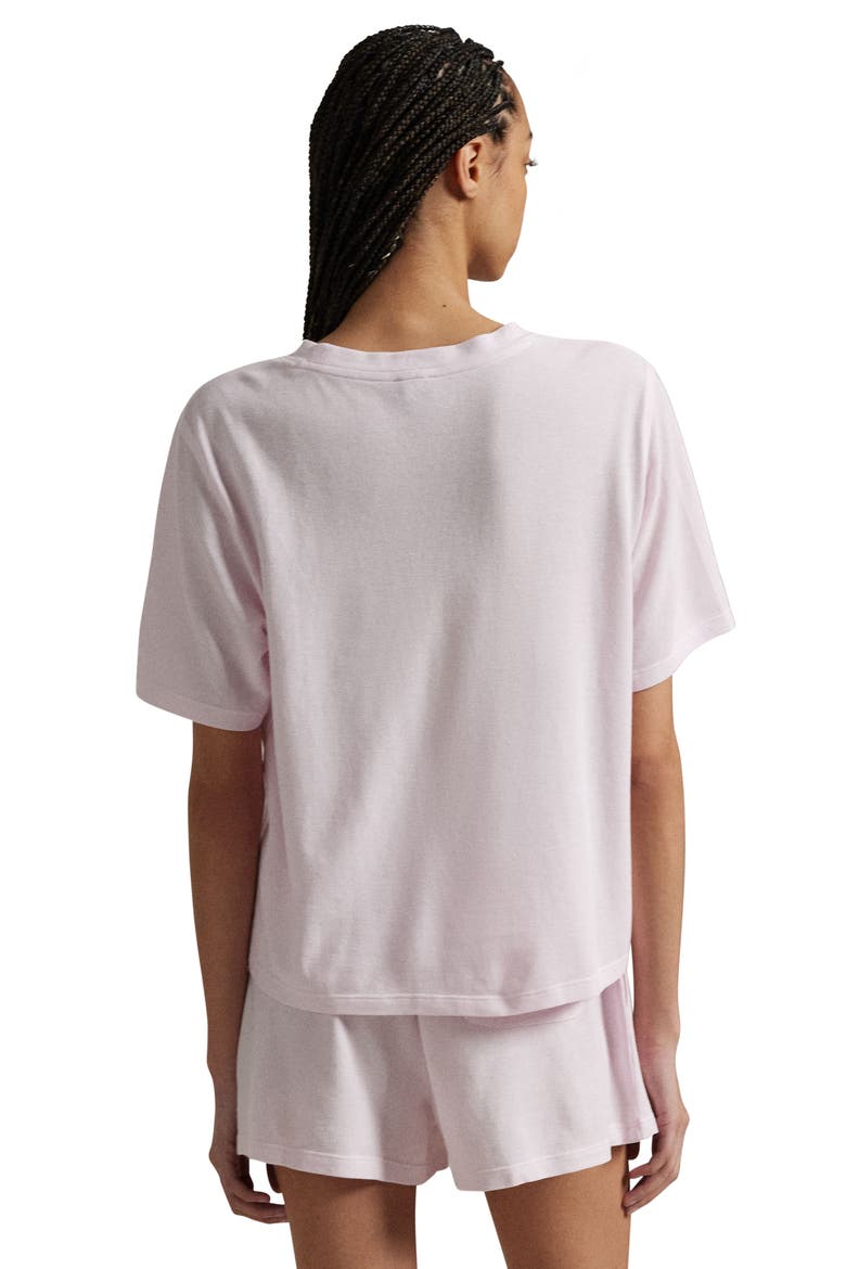 Logo Pocket Cotton & Modal Short Pajamas, Alternate, color, PINK LADY