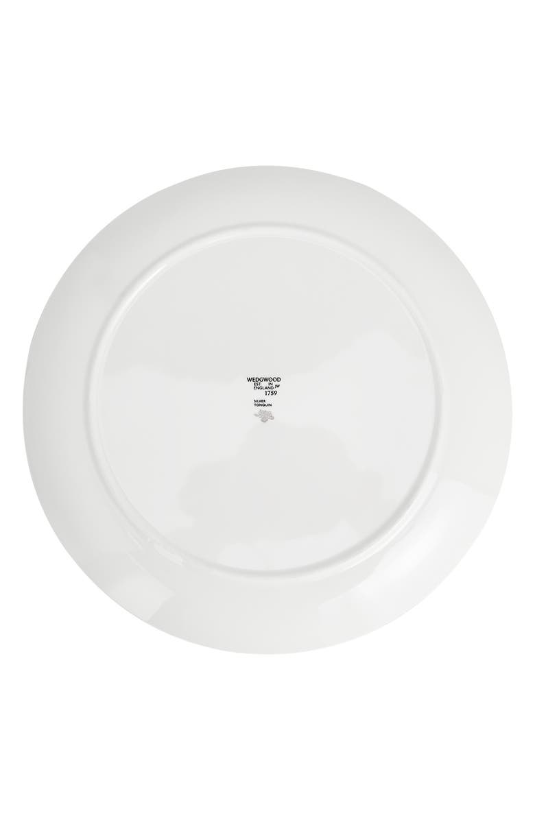 Wedgwood Silver Tonquin Bone China Plate, Alternate, color, Silver
