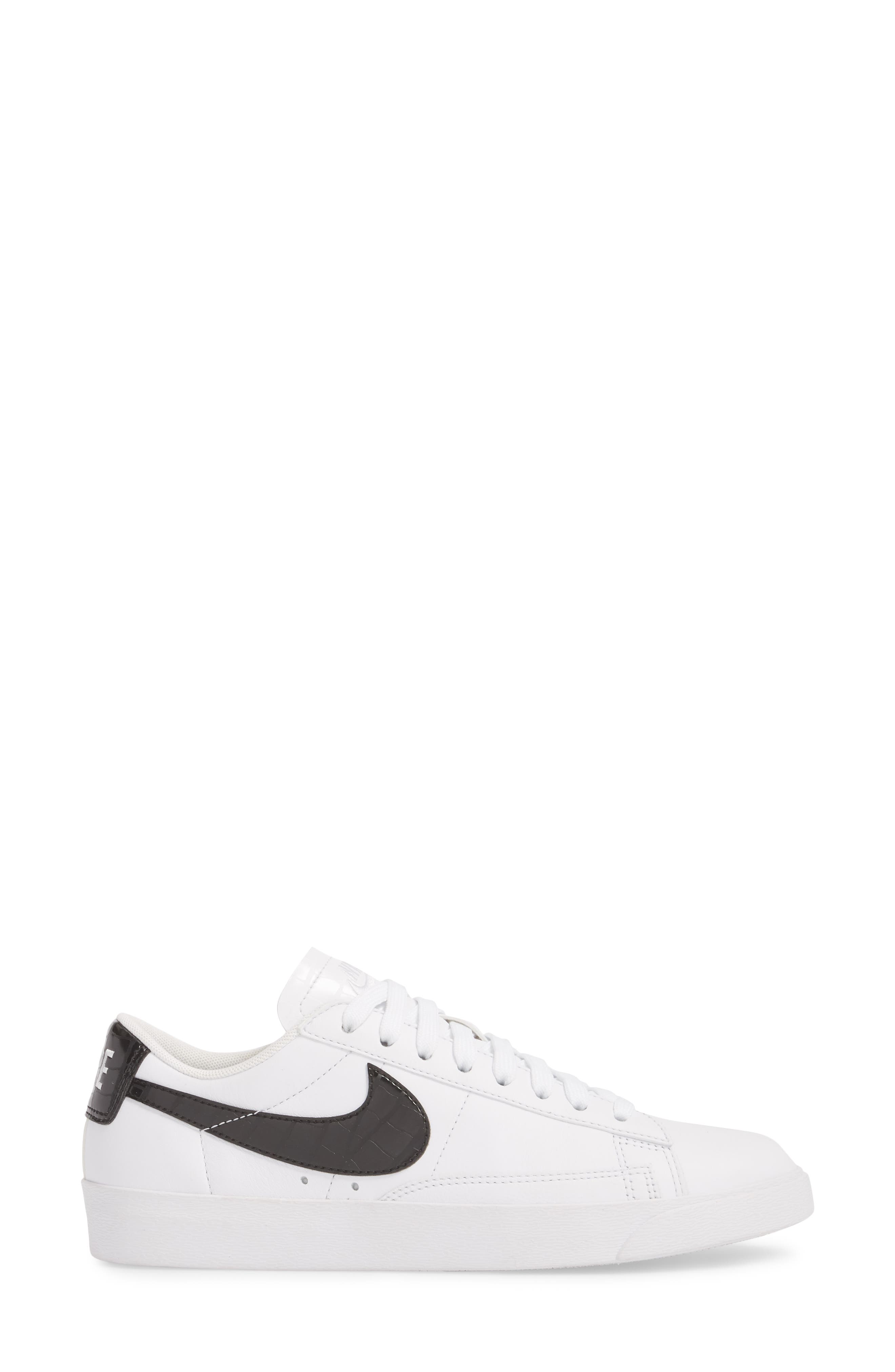 Blazer Low Essential Sneaker, Alternate, color, WHITE/ BLACK