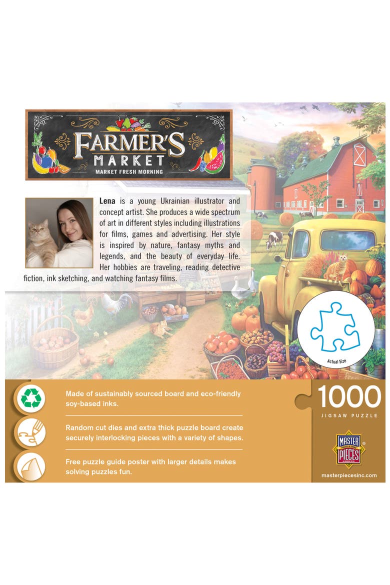 1000 Piece Jigsaw Puzzle - Market Fresh Morning - 19.25"x26.75", Alternate, color, Multicolor