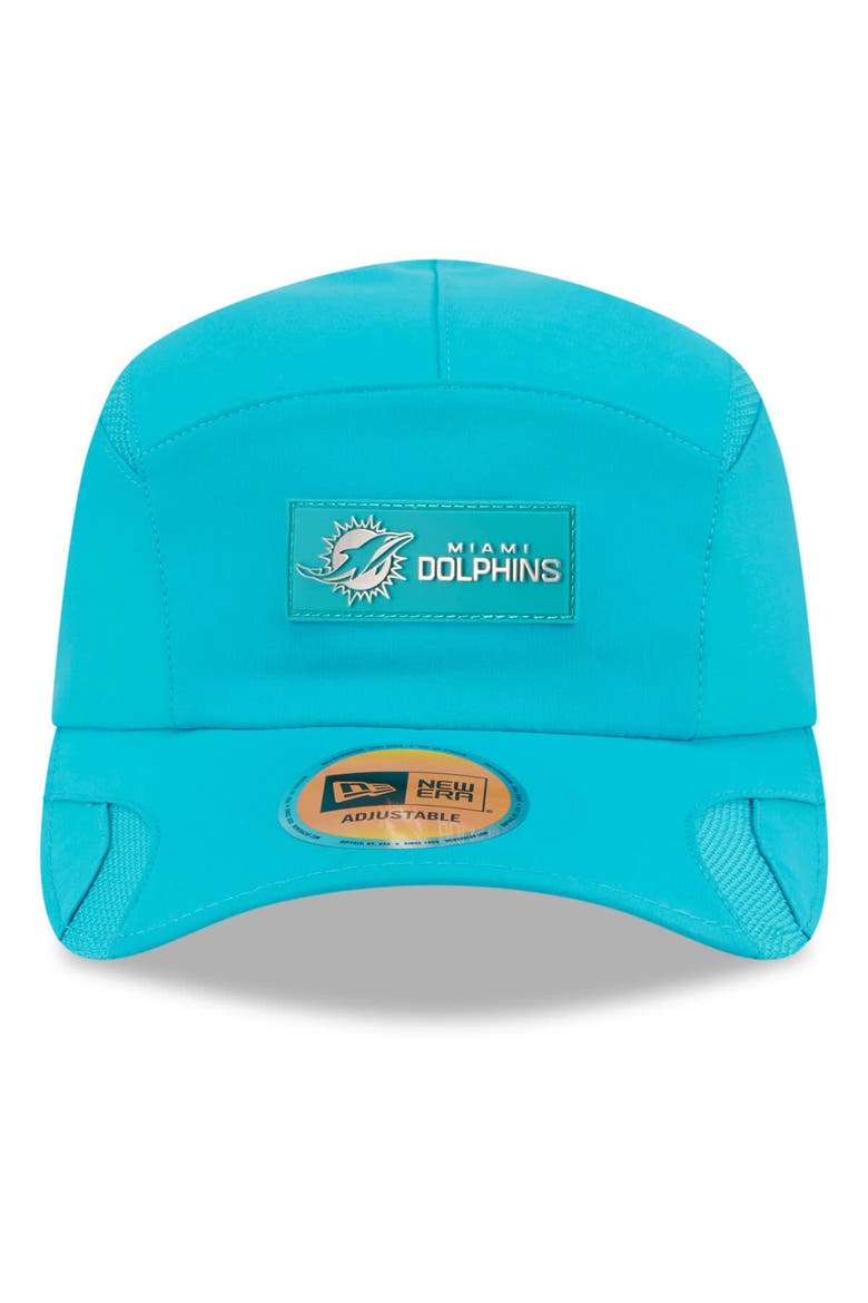 Men's New Era Aqua Miami Dolphins 2025 Sideline  Runner Adjustable Hat, Alternate, color, Aqua