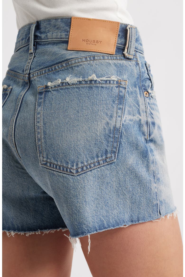 Bayville High Waist Cutoff Denim Shorts, Alternate, color, BLUE