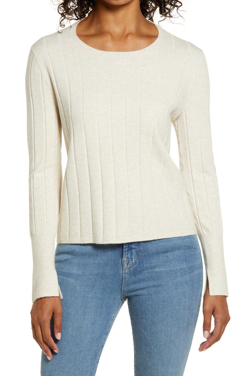 Rachel Parcell Easy Ribbed Sweater, Main, color,