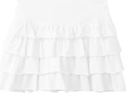 MANGO TEEN Ruffled Stretch Cotton Miniskirt
