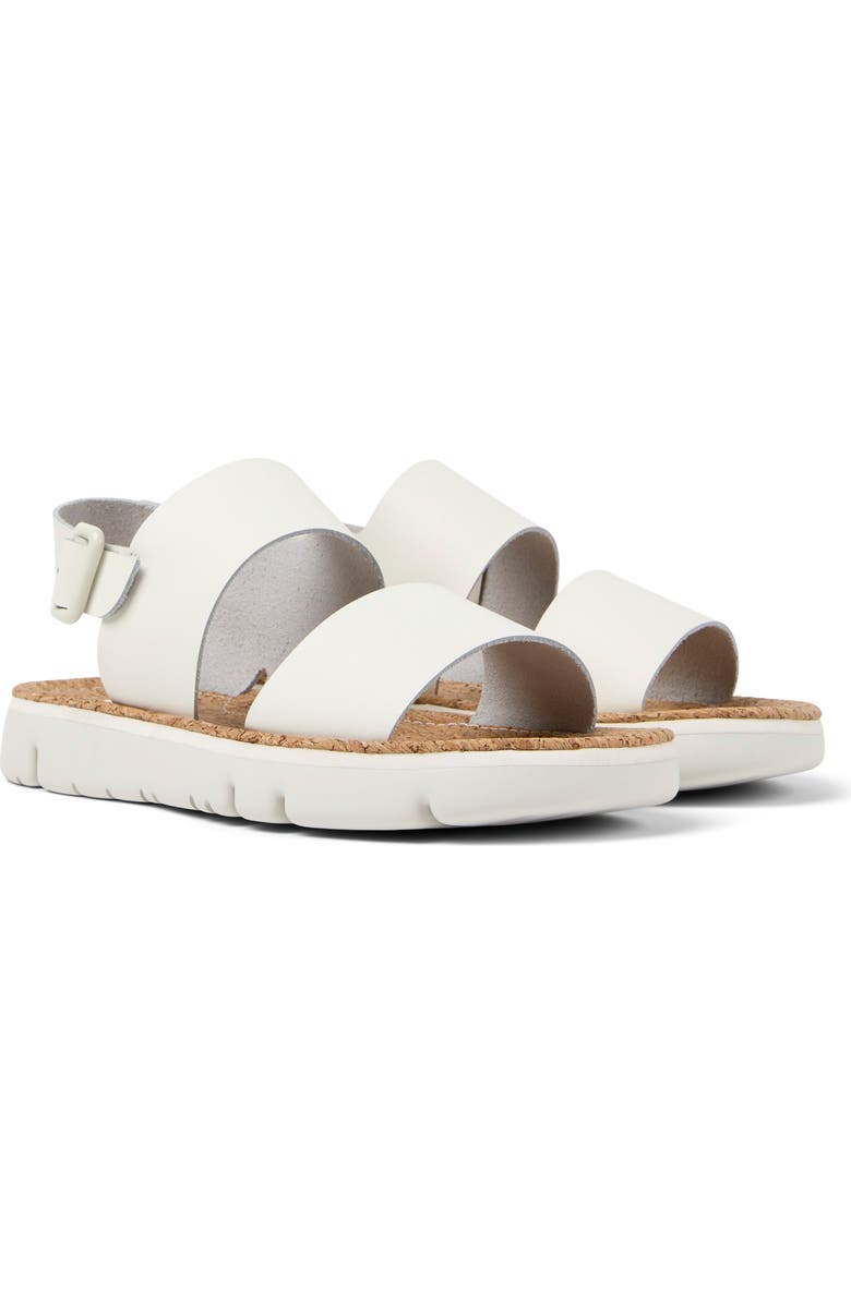 Camper Oruga Sandal, Main, color, White Natu