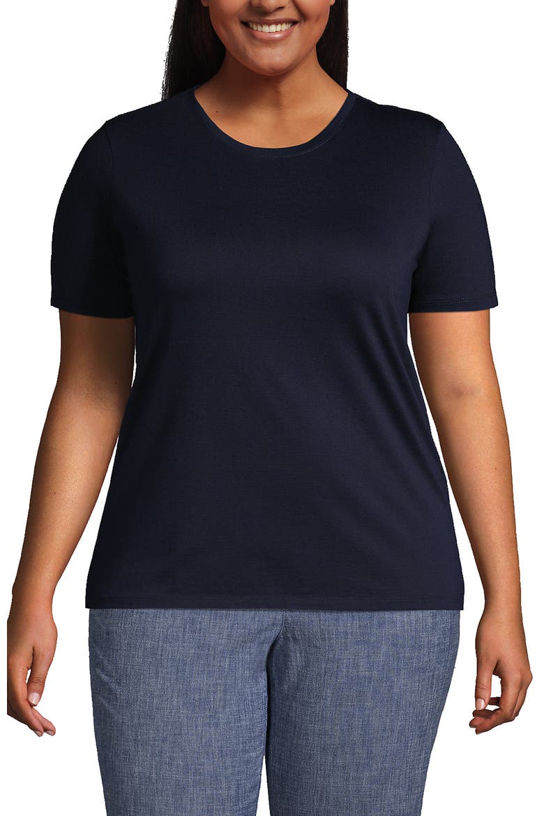 Supima Cotton Crew Neck T-Shirt, Main, color, Radiant Navy