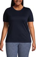 Lands' End Supima Cotton Crew Neck T-Shirt