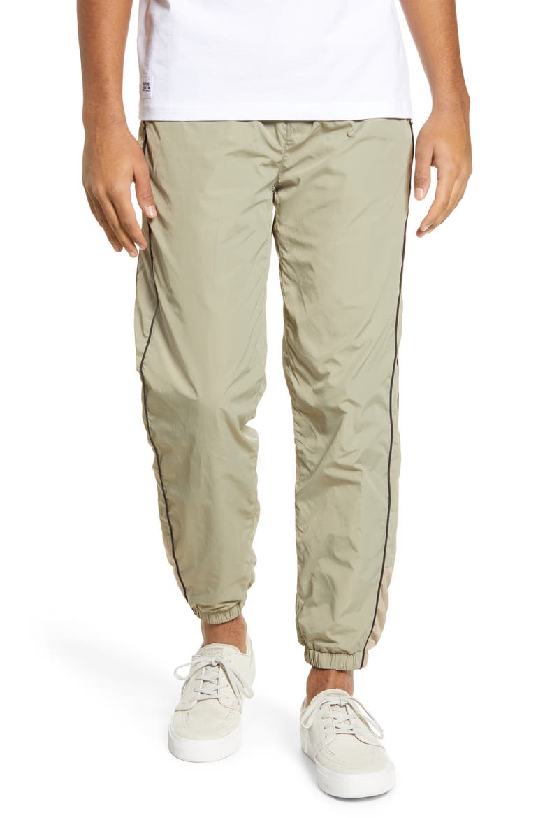 Nylon Track Pants, Main, color, KHAKI