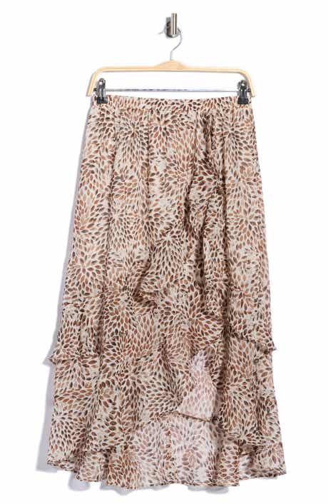 Ruffle Tiered Midi Skirt