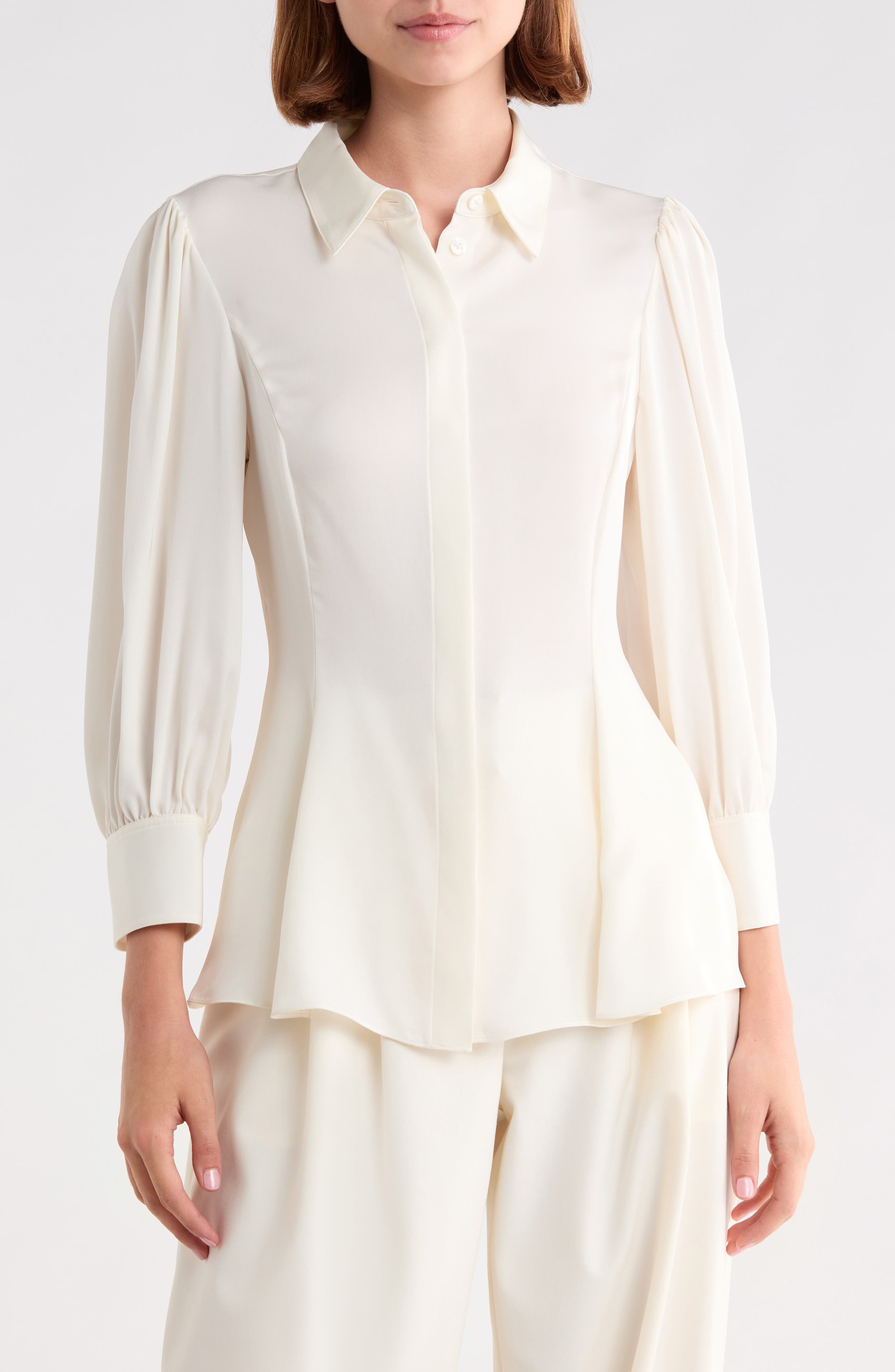 Flare Silk Georgette Shirt