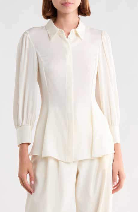 Flare Silk Georgette Shirt