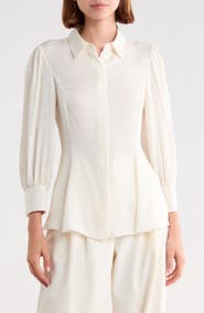 Theory Flare Silk Georgette Shirt