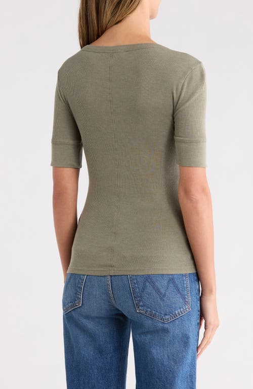 Lucky Brand Short Sleeve Henley Tee In Green