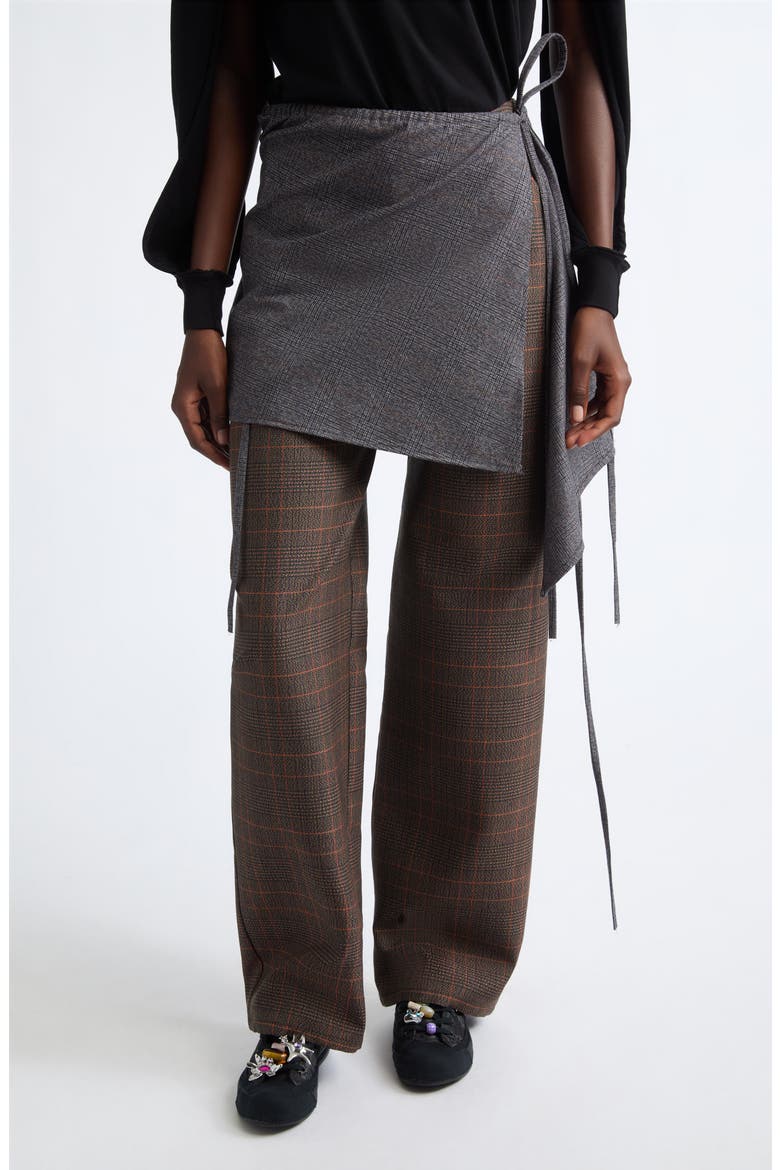 Waterlily Wrap Wide Leg Pants, Main, color, STONE AND AMBER