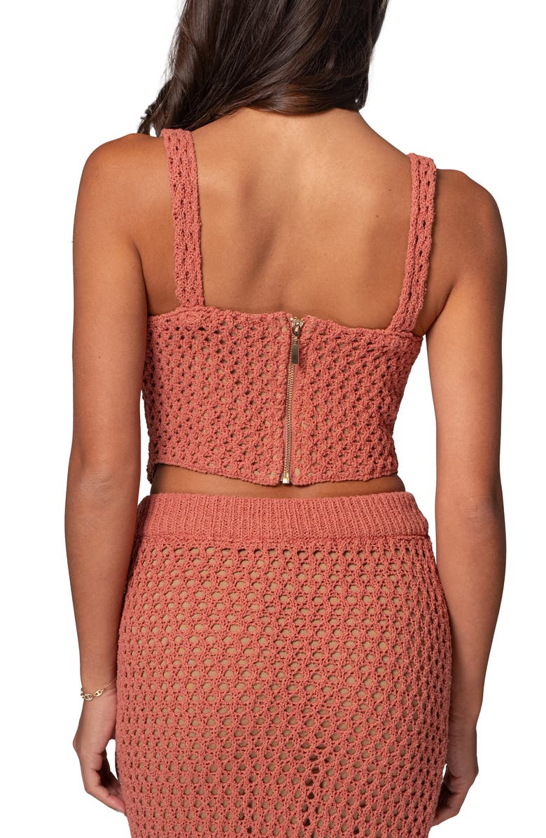 JLUXLABEL Beachside Crochet Tank, Alternate, color, Orange