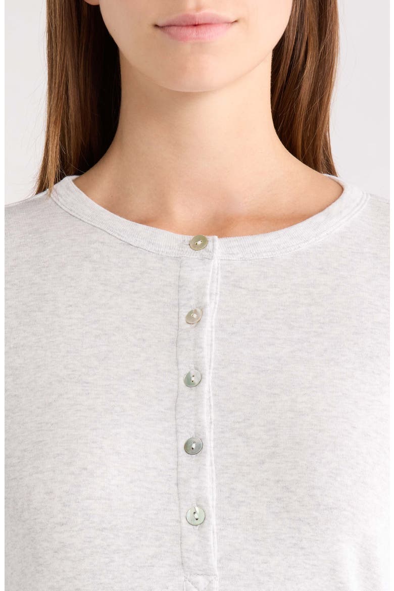 Mini Rib Henley, Alternate, color, HEATHER GREY