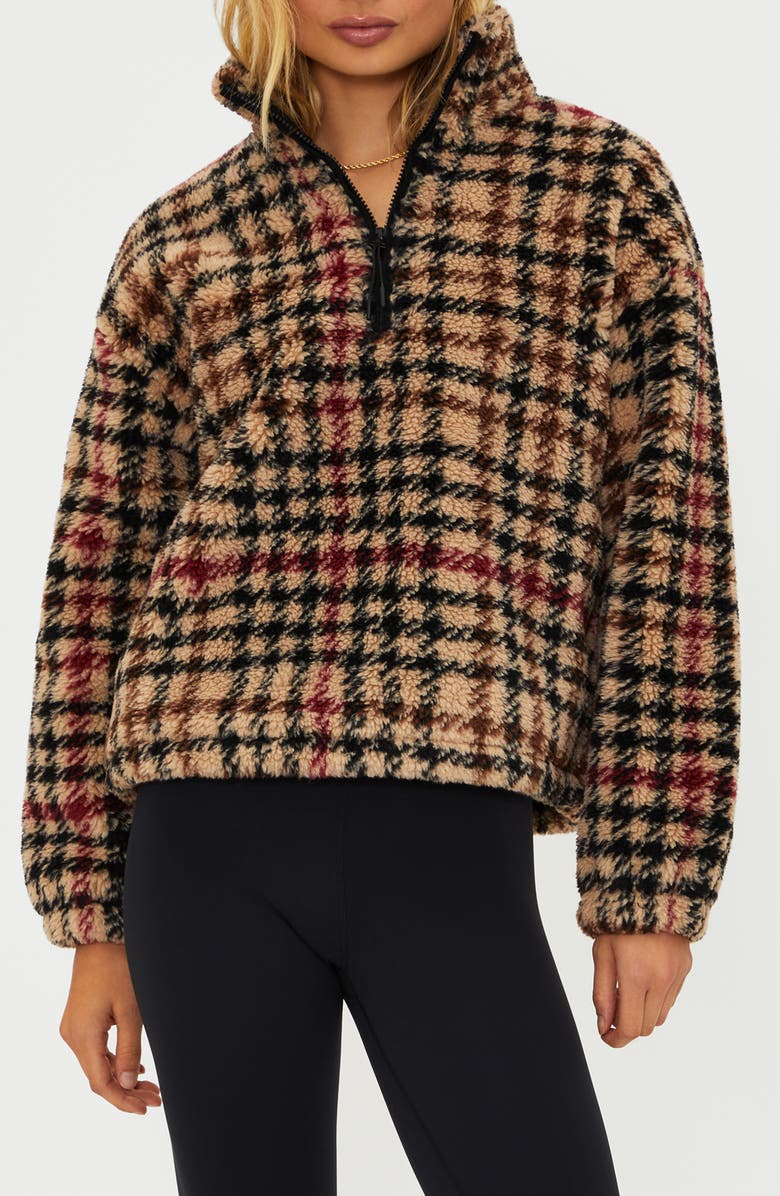 Beach Riot Leona Fleece Half Zip Sweatshirt, Main, color,