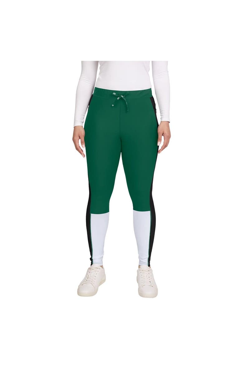 Women's WEAR by Erin Andrews Green/Black New York Jets Color-Block Leggings, Alternate, color, Green