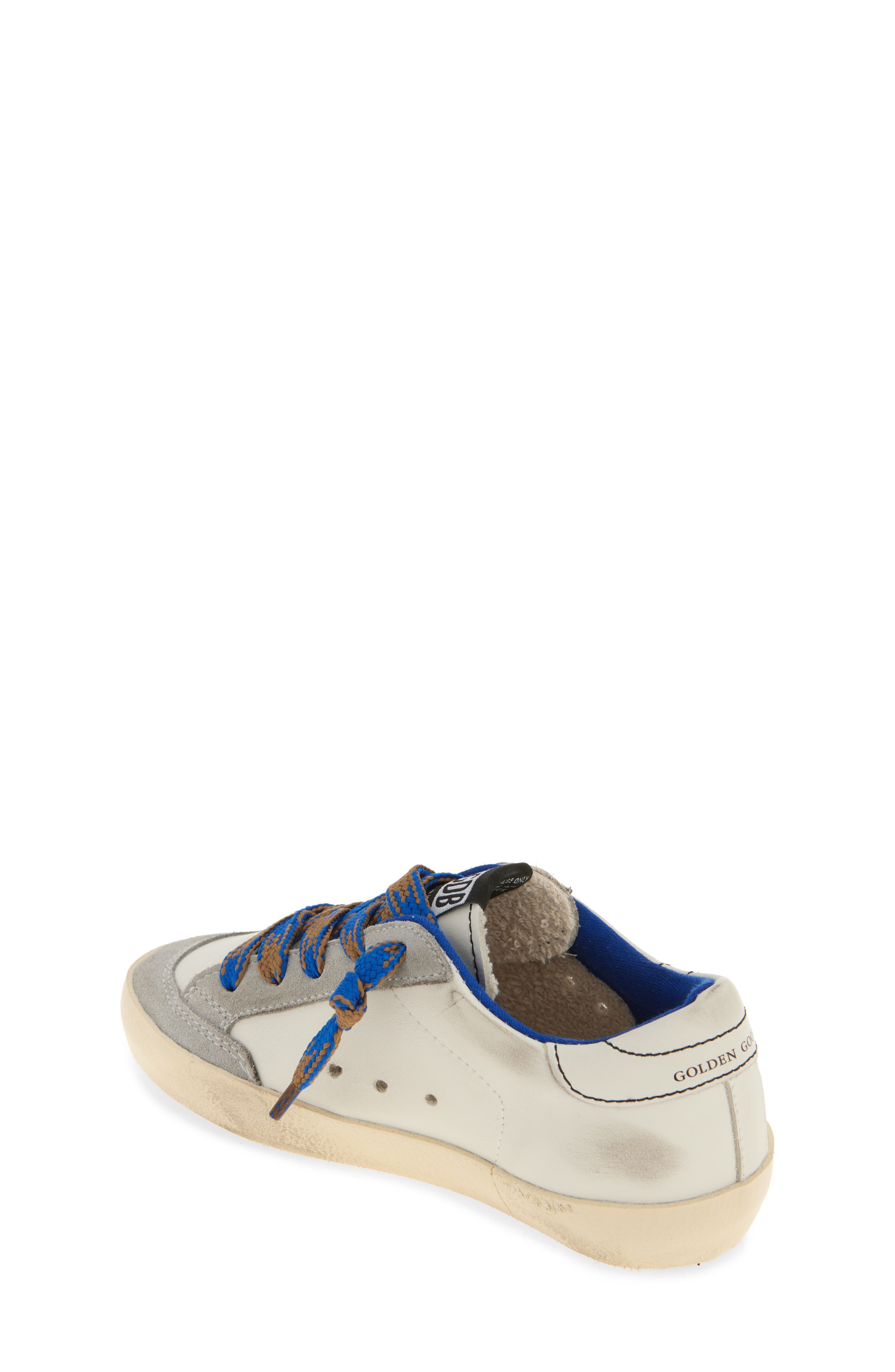 Golden Goose Kids' Super-Star Penstar Classic Sneaker, Alternate, color, White/ Blue/ Ice