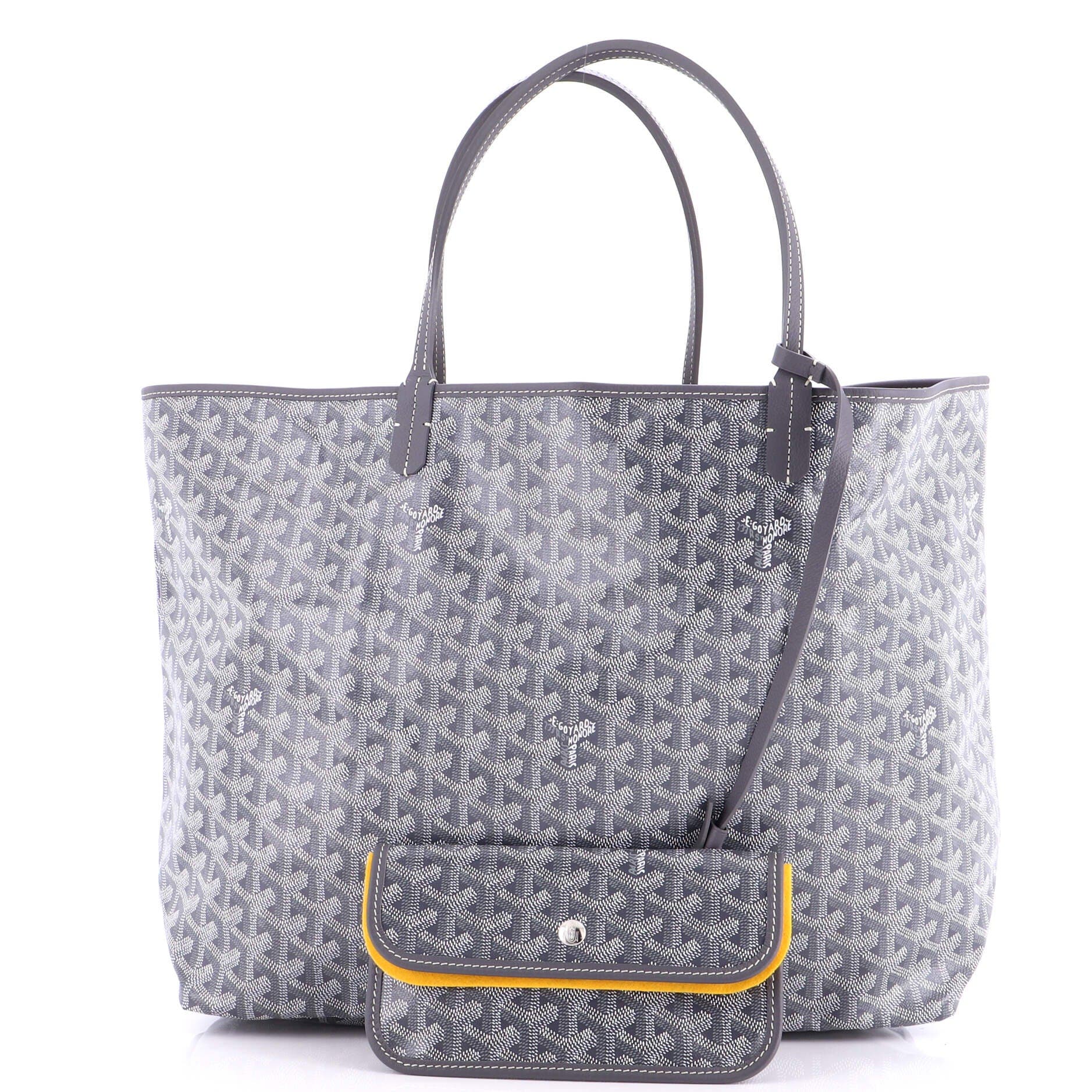 Pre-Owned Goyard Saint Louis Tote Coated Canvas GM, Alternate, color, Gray