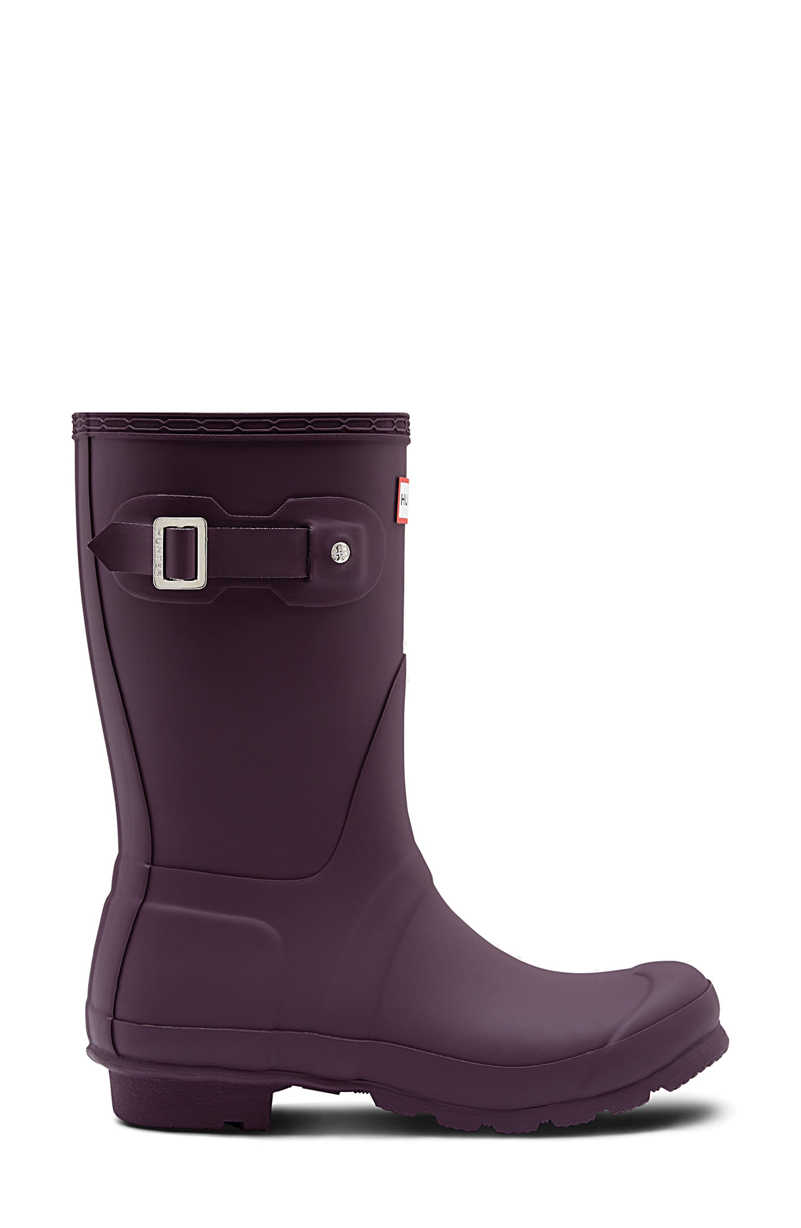 Original Short Waterproof Rain Boot, Alternate, color, BLACK GRAPE