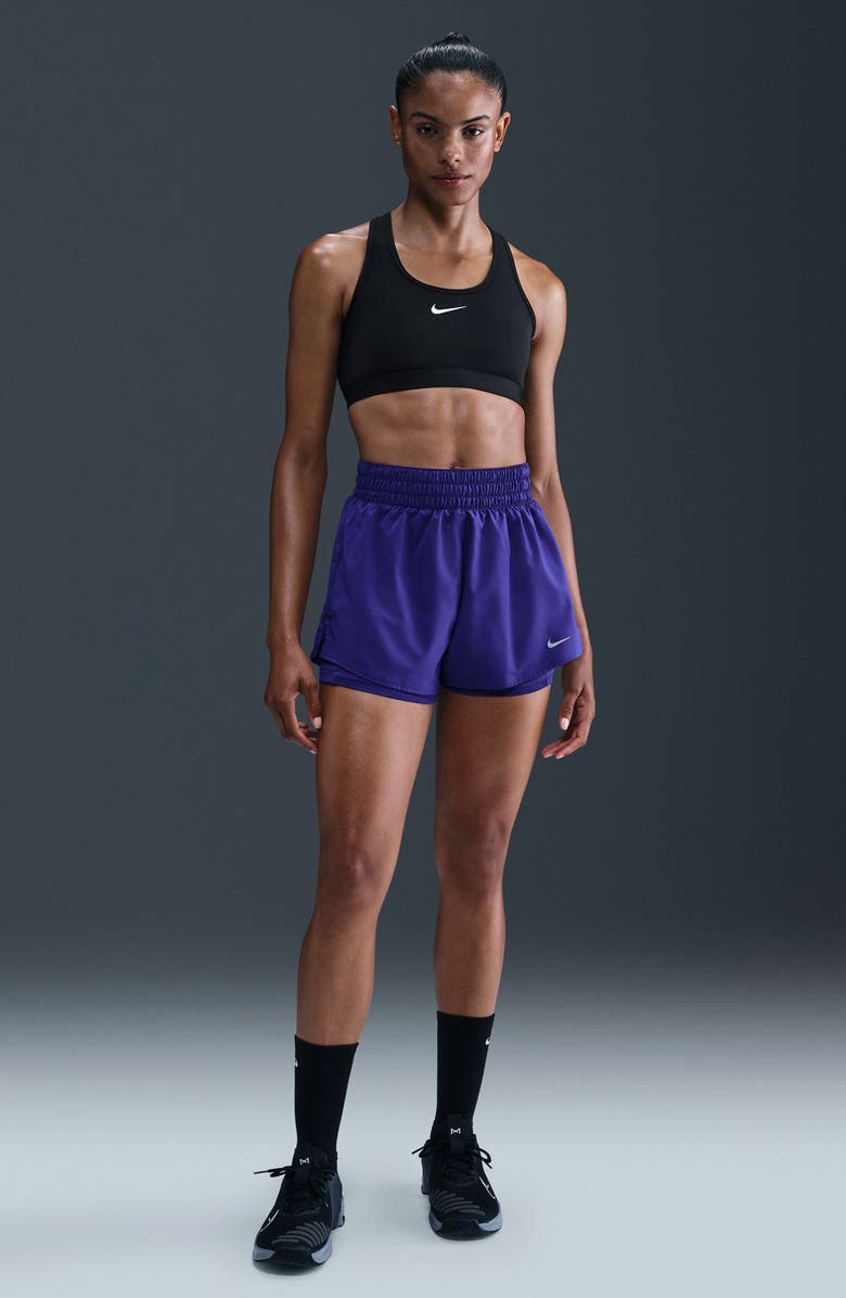 Nike Swoosh Medium Support Dri-FIT Unpadded Sports Bra, Alternate, color, 