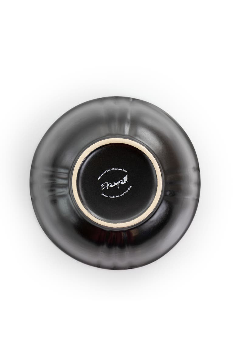 Elama Jade Waves 16 Piece Stoneware Dinnerware Set, Alternate, color, Green