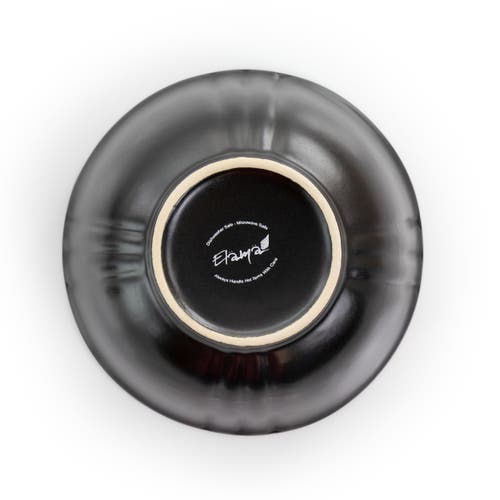 Elama Jade Waves 16 Piece Stoneware Dinnerware Set In Green